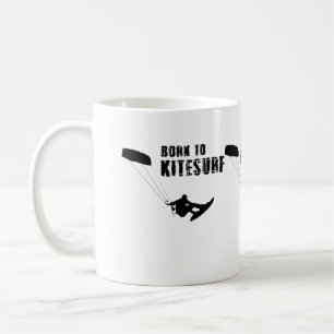 GEBOREN ZU KITESURF KAFFEETASSE
