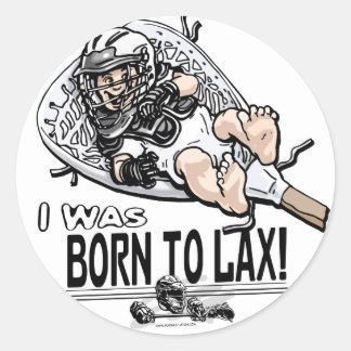 Geboren zu LaX Lacrosse Gear Runder Aufkleber