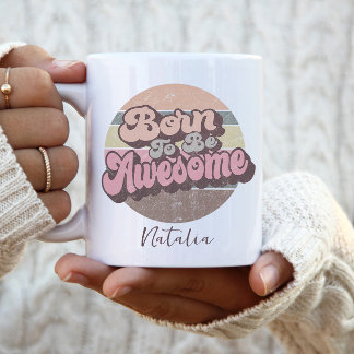 Geboren zu Phantastisch Retro Vintage Geburtstagsk Kaffeetasse