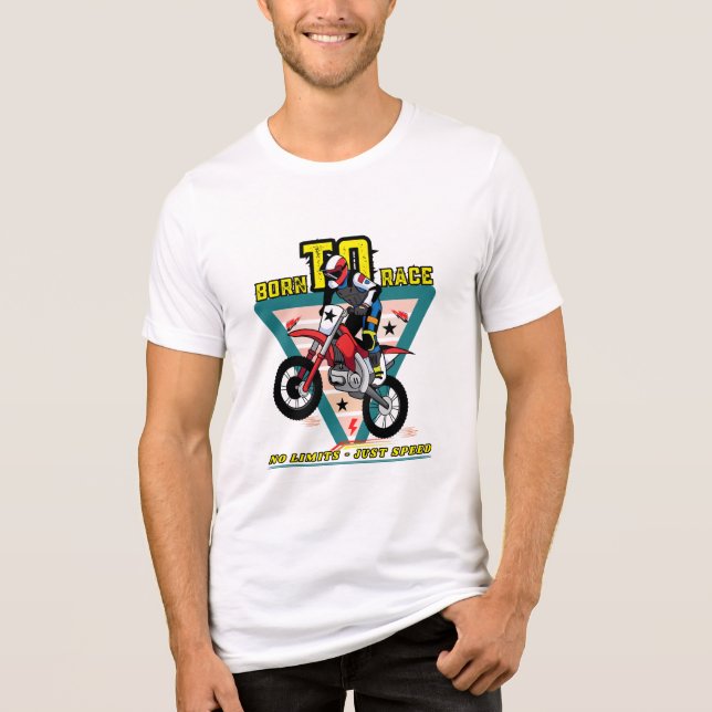 Geboren zu Rennen | Keine Grenzen, nur Geschwindig Tri-Blend Shirt (Vorderseite)