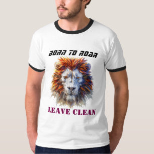 Geboren zu Roar - Löwengesicht T - Shirt