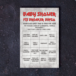 Geboren zu Rock - Baby Show Ice Breaker Bingo