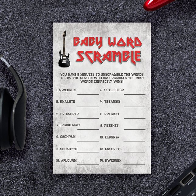 Geboren zu Rock - Baby Word Scramble (Von Creator hochgeladen)