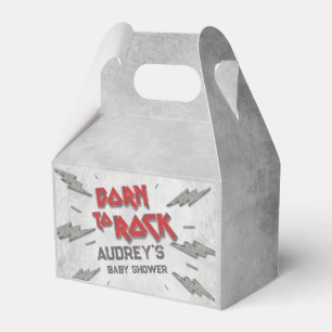 Geboren zu Rock - Babydusche Geschenkschachtel