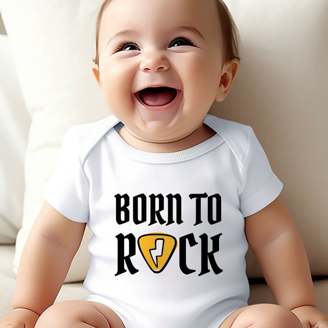Geboren zu Rock Cool Baby Strampler (Born to Rock cool baby bodysuit)