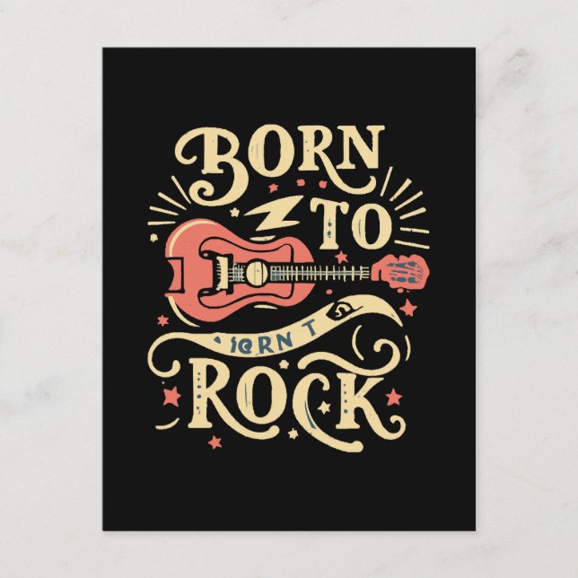 Geboren zu Rock Electric Guitar Begleitkarte (Vorderseite)