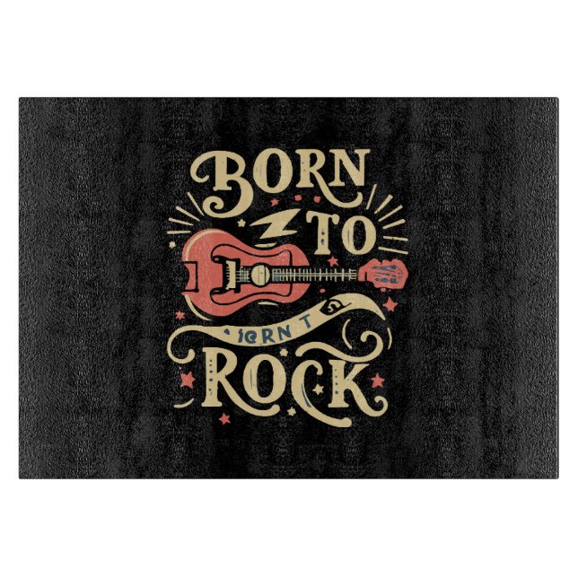 Geboren zu Rock Electric Guitar Schneidebrett (Vorderseite)