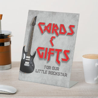 Geboren zu Rock - Karten und Geschenke Sockelschild