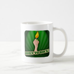 Geboren zu Rock Lighter Concert Cartoon Design Kaffeetasse
