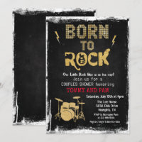 Geboren zu Rock Rock Star Baby Shower Einladung