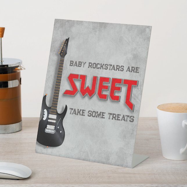 Geboren zu Rock - Süßigkeiten Unterschreiben Sockelschild (Von Creator hochgeladen)