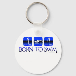 GEBOREN ZU SCHWIMMEN SCHLÜSSELANHÄNGER