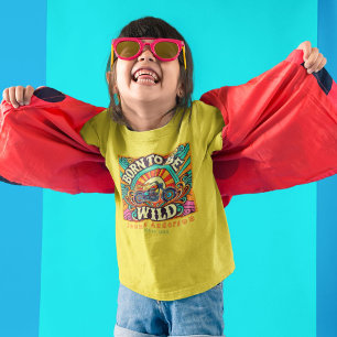 Geboren zu sein Retro Biker T-Shirt