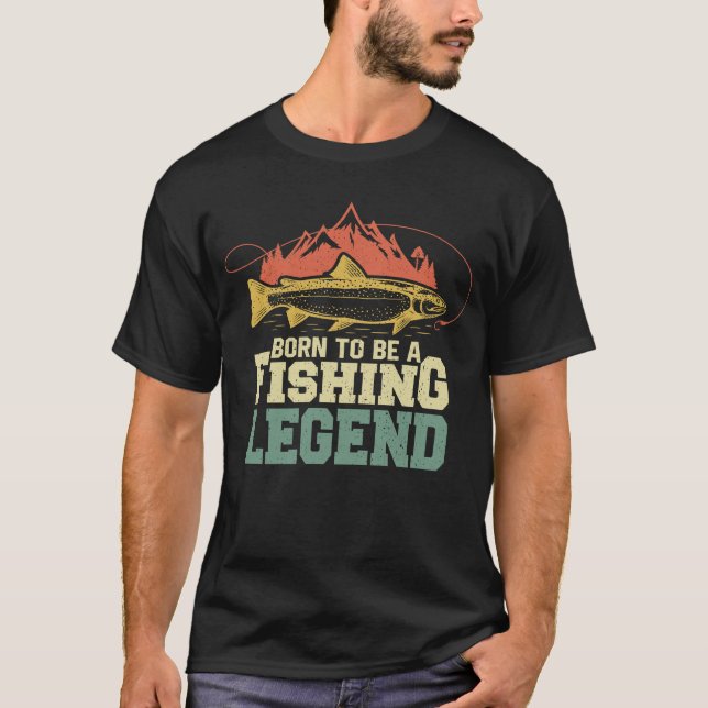 Geboren zu sein, um eine Fanglizenz sarkastischen  T-Shirt (Vorderseite)
