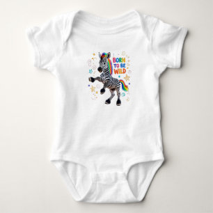 Geboren zu sein, wildes Baby Zebra Outfit Strampler