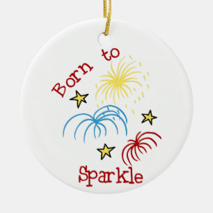 Geboren zu sparen keramik ornament