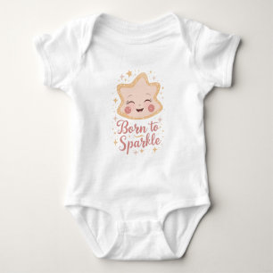 Geboren zu Sparkle Baby Outfit - Niedlicher Pastel Strampler