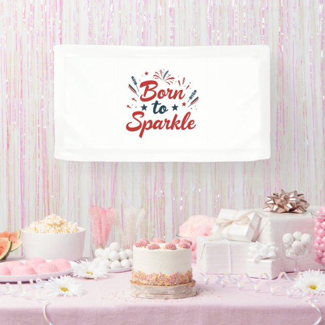 Geboren zu Sparkle Patriotic Banner (Party)