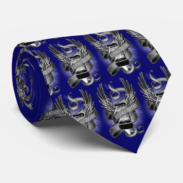 Geboren zu spielen II Neck Tie Krawatte (Gerollt)