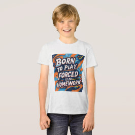 Geboren zu spielen, zur Hausaufgaben gezwungen - F Tri-Blend Shirt