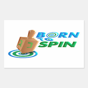 Geboren zu spinnen rechteckiger aufkleber