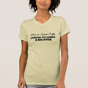 Geboren zu sprechen, leicht gezwungen, einen große T-Shirt