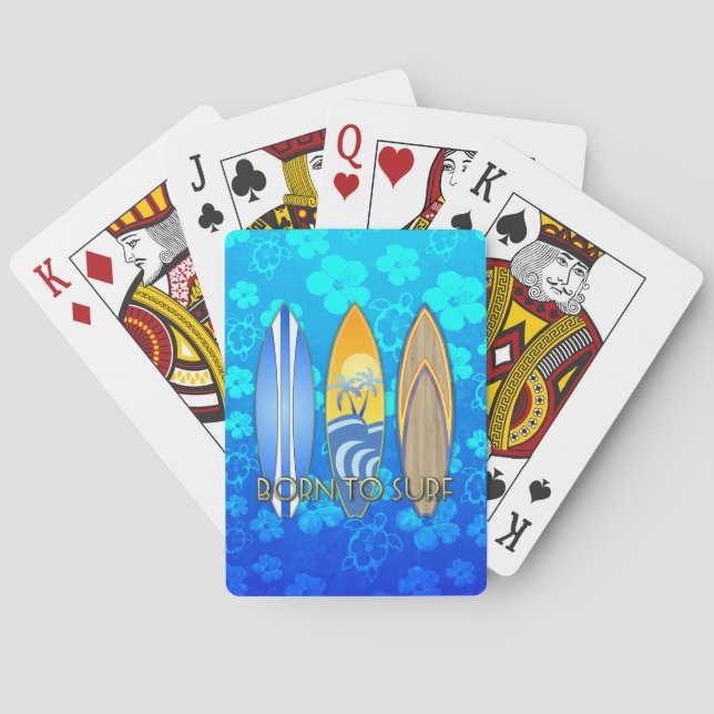 Geboren zu surfen spielkarten (Rückseite)