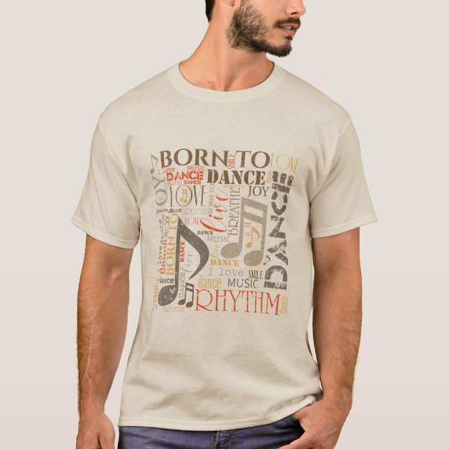 Geboren zu tanzen Orange/Brown ID277 T-Shirt (Vorderseite)