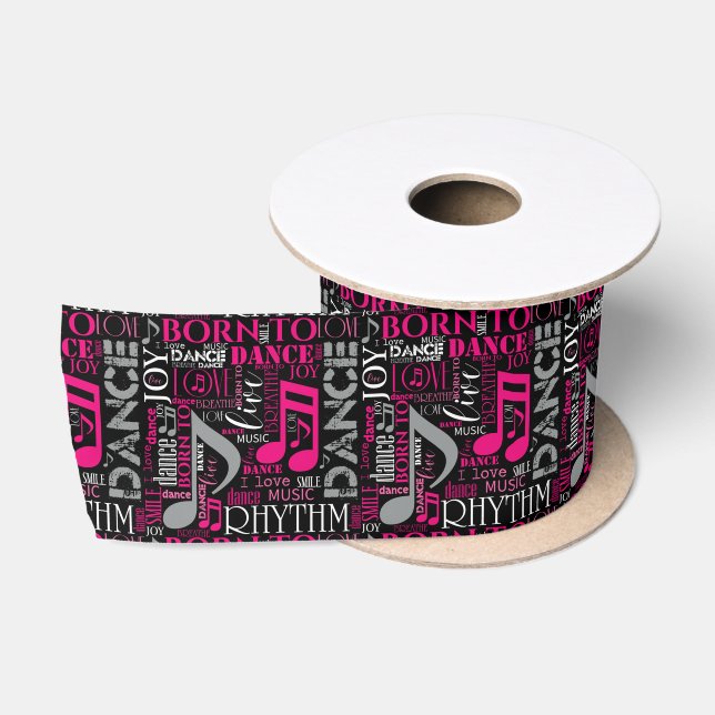 Geboren zu Tanzpink ID277 Satinband (Spule)