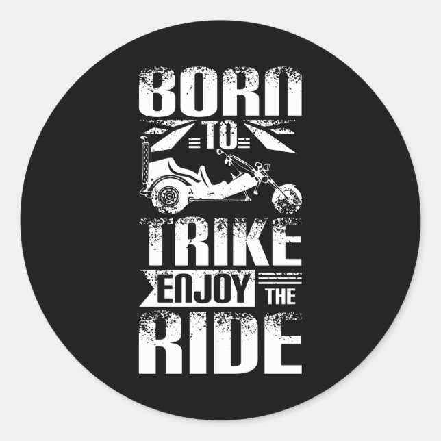 Geboren zu tricken runder aufkleber (Vorderseite)