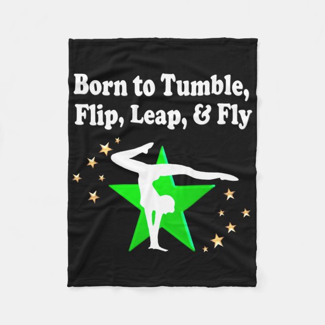 GEBOREN ZU TUMBLE GYMNASTICS-DESIGN FLEECEDECKE (Vorderseite)