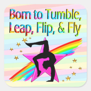 GEBOREN ZU TUMBLE GYMNASTIK STICKER