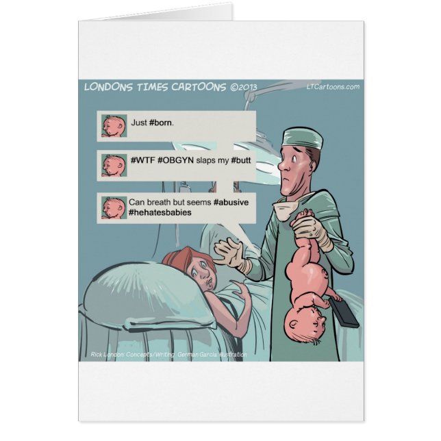 Geboren zu Tweetend lustiger Cartoon (Vorne)