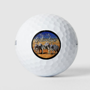 "Geboren zu unterscheiden" Zebra Art Golfball