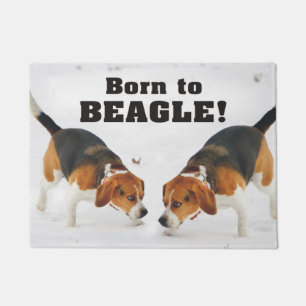 Geboren zum Beagle Fußmatte