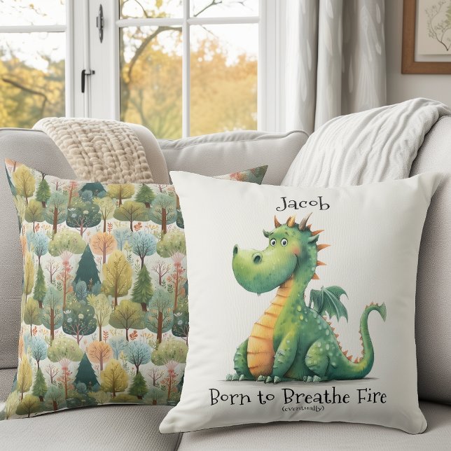 Geboren zum Breathe-Feuer Kissen (Von Creator hochgeladen)