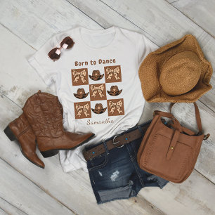 Geboren zum Dance Block Style Hats Bows T - Shirt