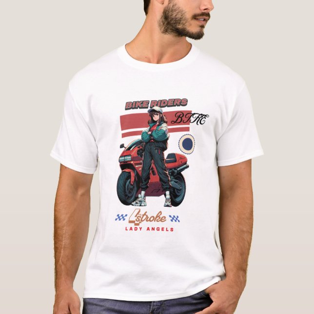 Geboren zum Fahrrad, Abenteuerfreund für furchtlos T-Shirt (Vorderseite)