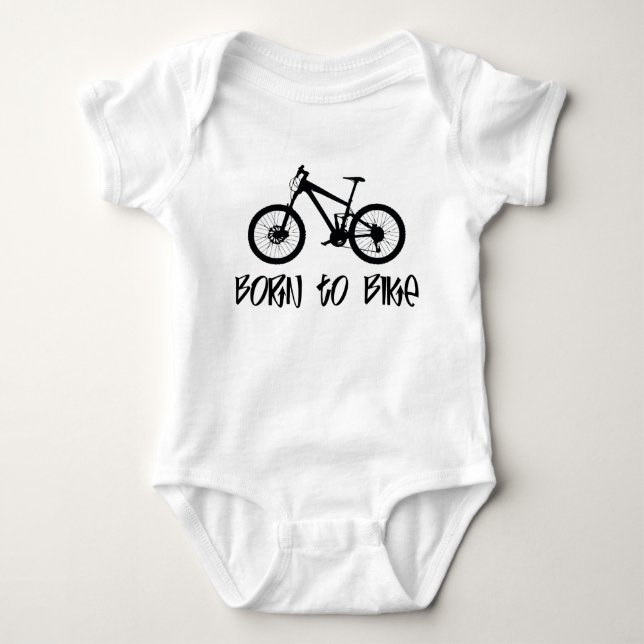 Geboren zum Fahrrad Baby Strampler (Vorderseite)