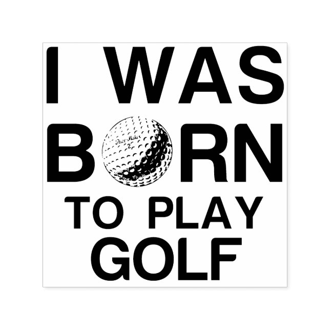 Geboren zum Golfspielen Permastempel (Design)