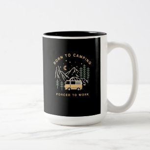 Geboren zum Lager, gezwungen zur Arbeit - Retro Ca Zweifarbige Tasse