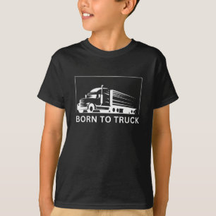 Geboren zum Lastkraftwagen (weiß) T-Shirt