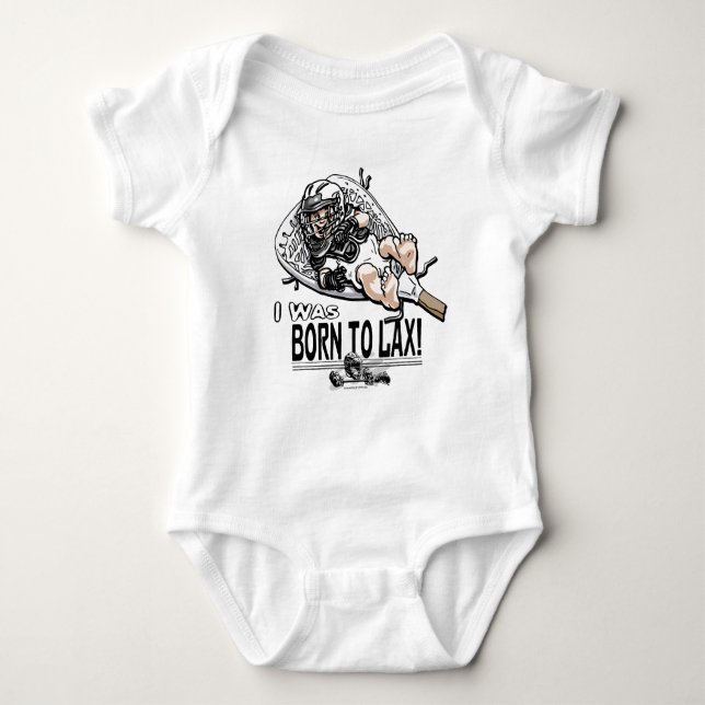 Geboren zum LaX Lacrosse-Gang Baby Strampler (Vorderseite)