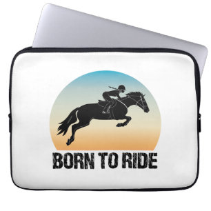 Geboren zum Reiten - Pferdesport Reitsport Laptopschutzhülle