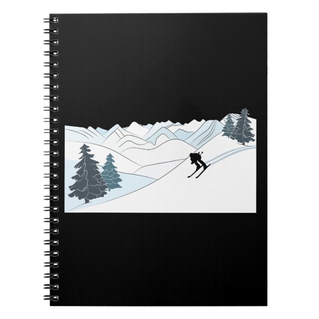 Geboren zum Ski-Resort Wintersport Notizblock (Vorderseite)