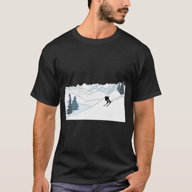 Geboren zum Ski-Resort Wintersport T-Shirt (Vorderseite)