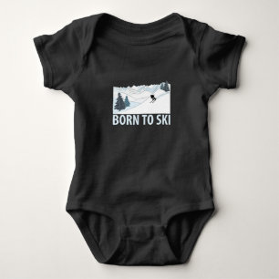 Geboren zum Skiwintersport Baby Strampler