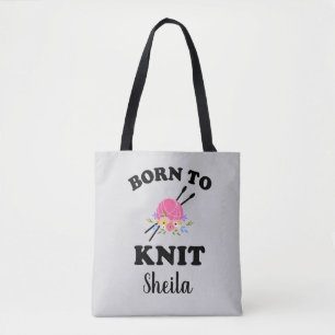 Geboren zum Strick Knitterknittern Tasche