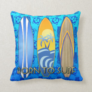 Geboren zum Surfen Kissen