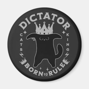 Geboren zur Regel Funny Cat Design Magnet